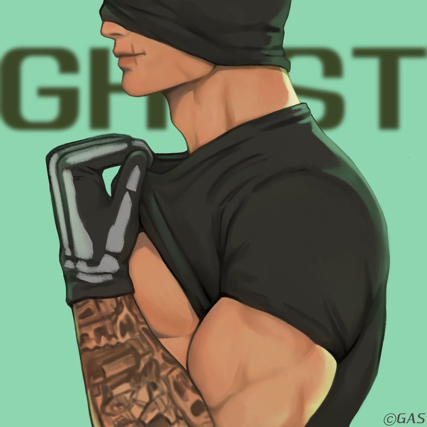 ghost (call of duty and 1 more) drawn by gasoline0816_(gas)