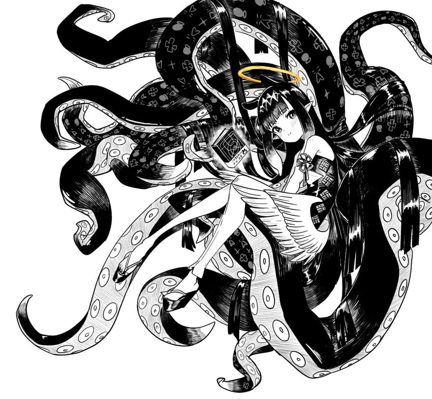 ninomae ina'nis (hololive and 1 more) drawn by anderson_m0311