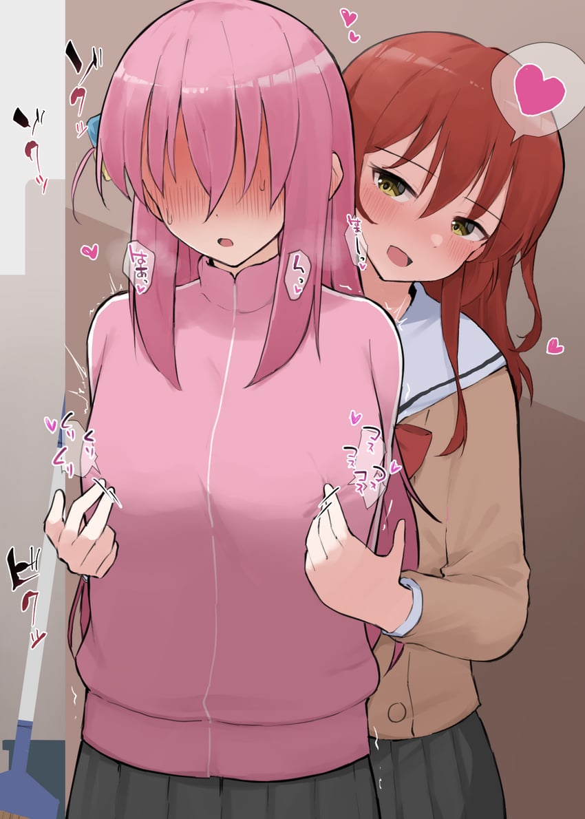 gotoh hitori and kita ikuyo (bocchi the rock!) drawn by wararu_(user_uecx7457)