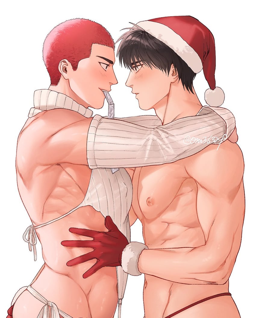 sakuragi hanamichi and rukawa kaede (slam dunk) drawn by om3632f