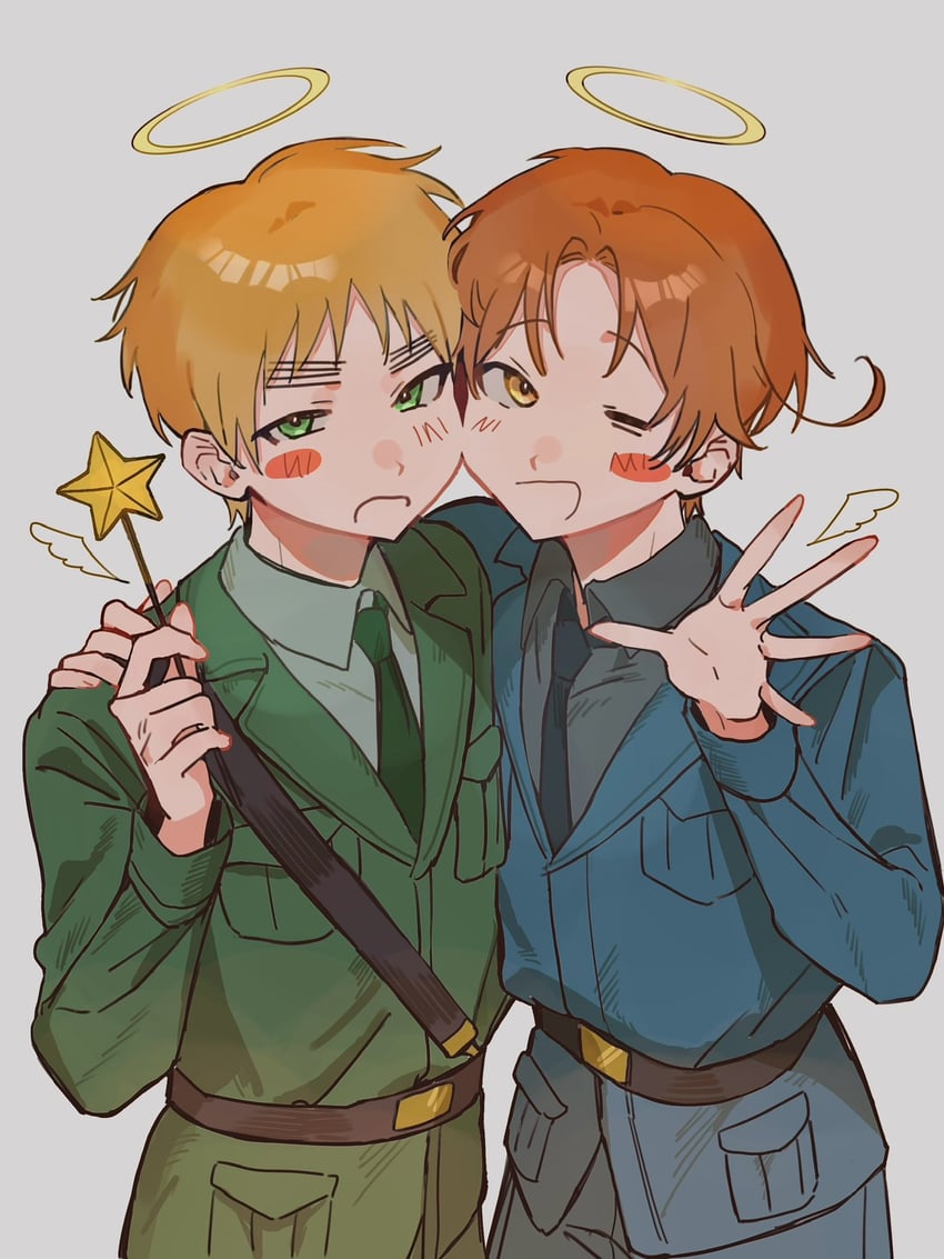 united kingdom and northern italy (axis powers hetalia) drawn by narabiii400