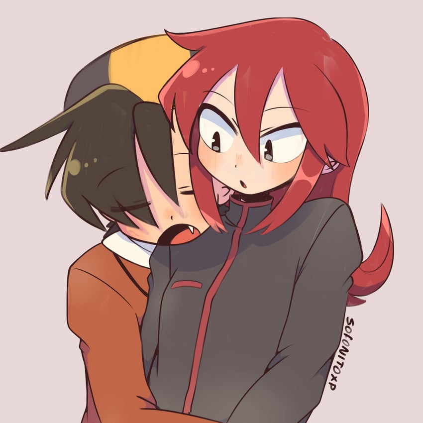 ethan and silver (pokemon and 1 more) drawn by sofo_soup
