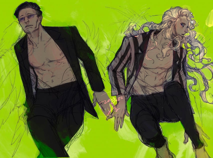 hinrigh biganduffno and ken'i wang (hunter x hunter) drawn by almostghost