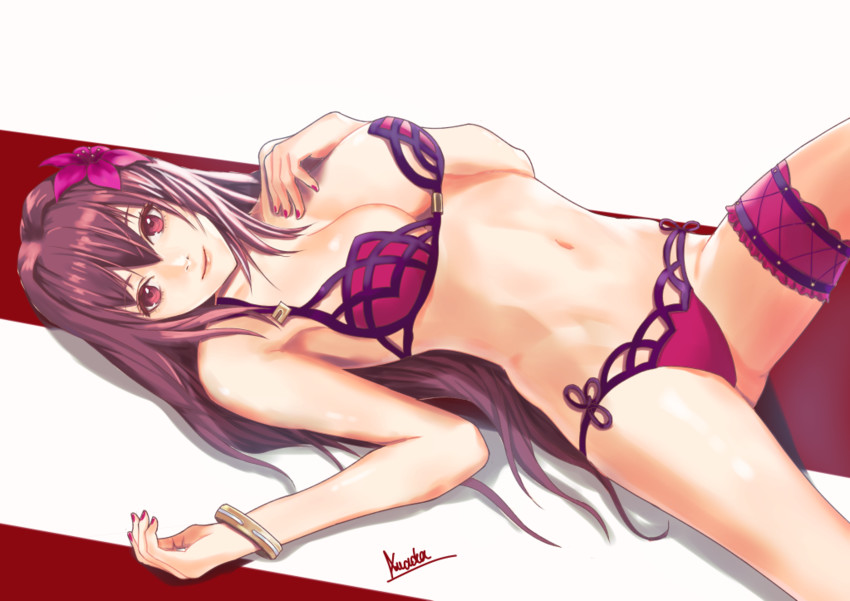 scathach (fate and 1 more) drawn by asurada_yui