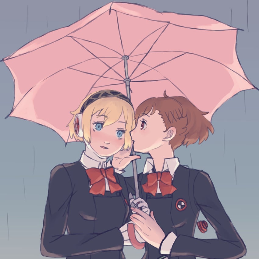 aigis and shiomi kotone (persona and 2 more) drawn by tbjj1208
