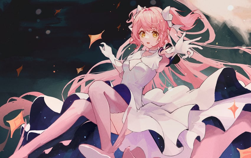 kaname madoka and ultimate madoka (mahou shoujo madoka magica) drawn by xianluojimaomao2333