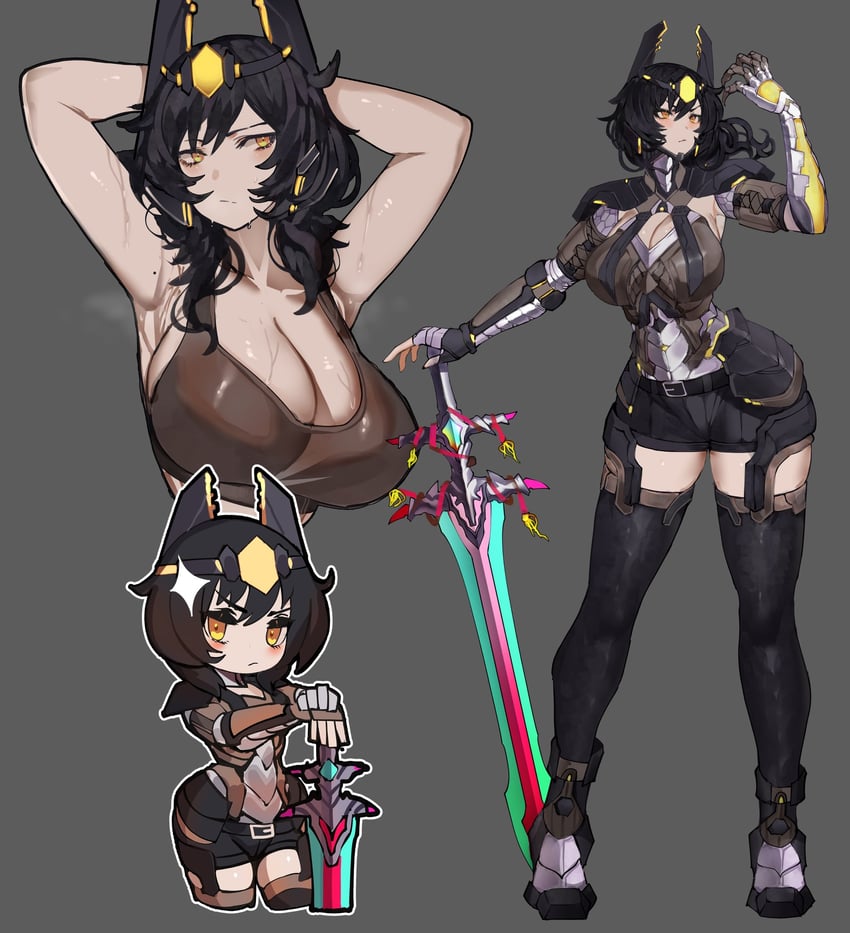 xm-05 thanatos (original and 1 more) drawn by tomatolover16