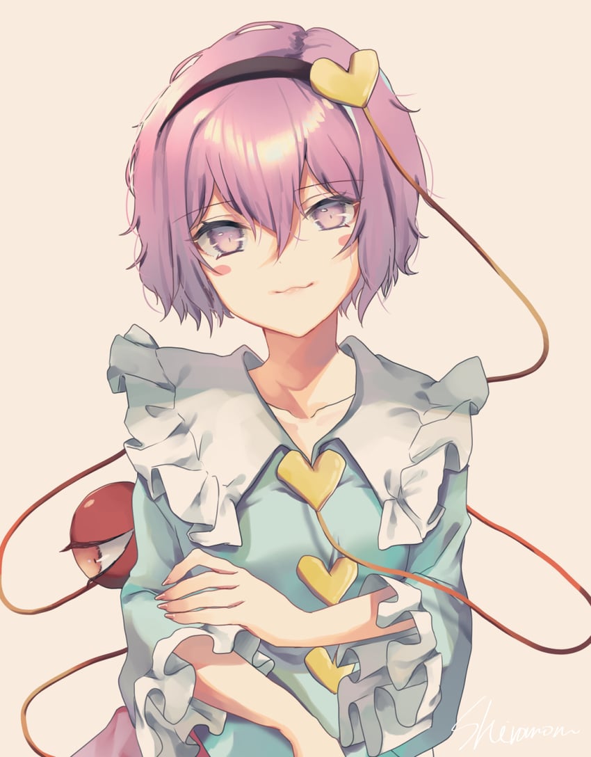 komeiji satori (touhou) drawn by shiromoru_(yozakura_rety)