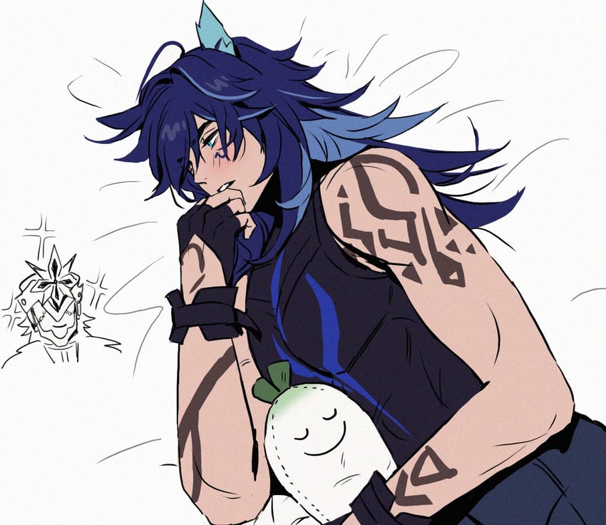 ororon and capitano (genshin impact) drawn by mayonnaise_mon