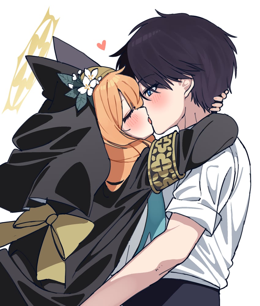 sensei and mari (blue archive) drawn by je_o_mo