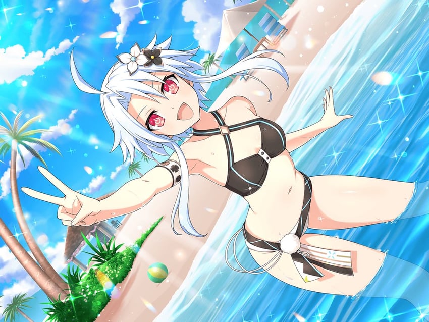 white heart (neptune and 2 more) drawn by yaegashi_nan