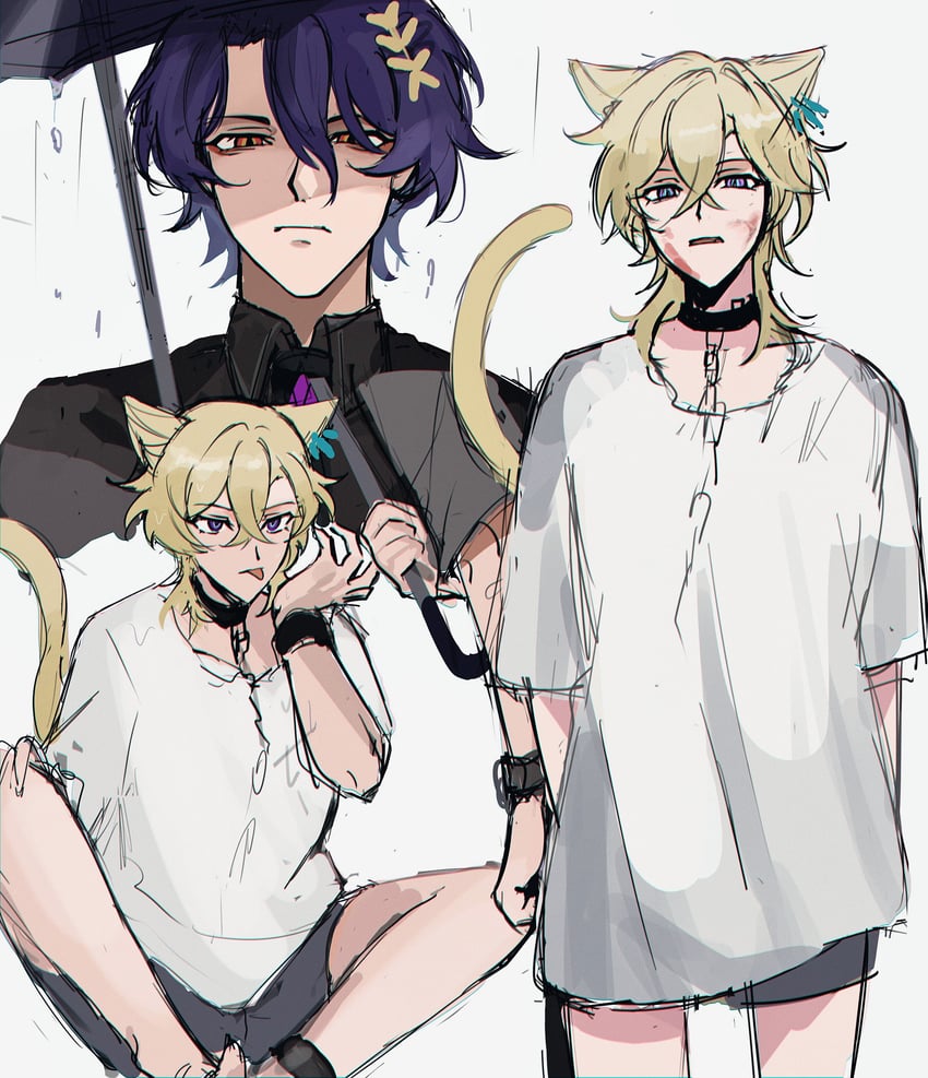 aventurine and dr. ratio (honkai and 1 more) drawn by az_(az_2x6)