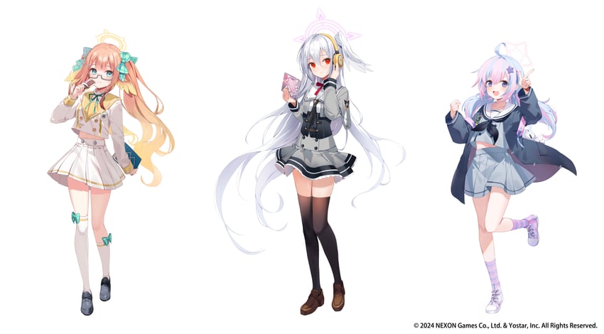 reisa, suzumi, and shimiko (blue archive) drawn by kanda_done
