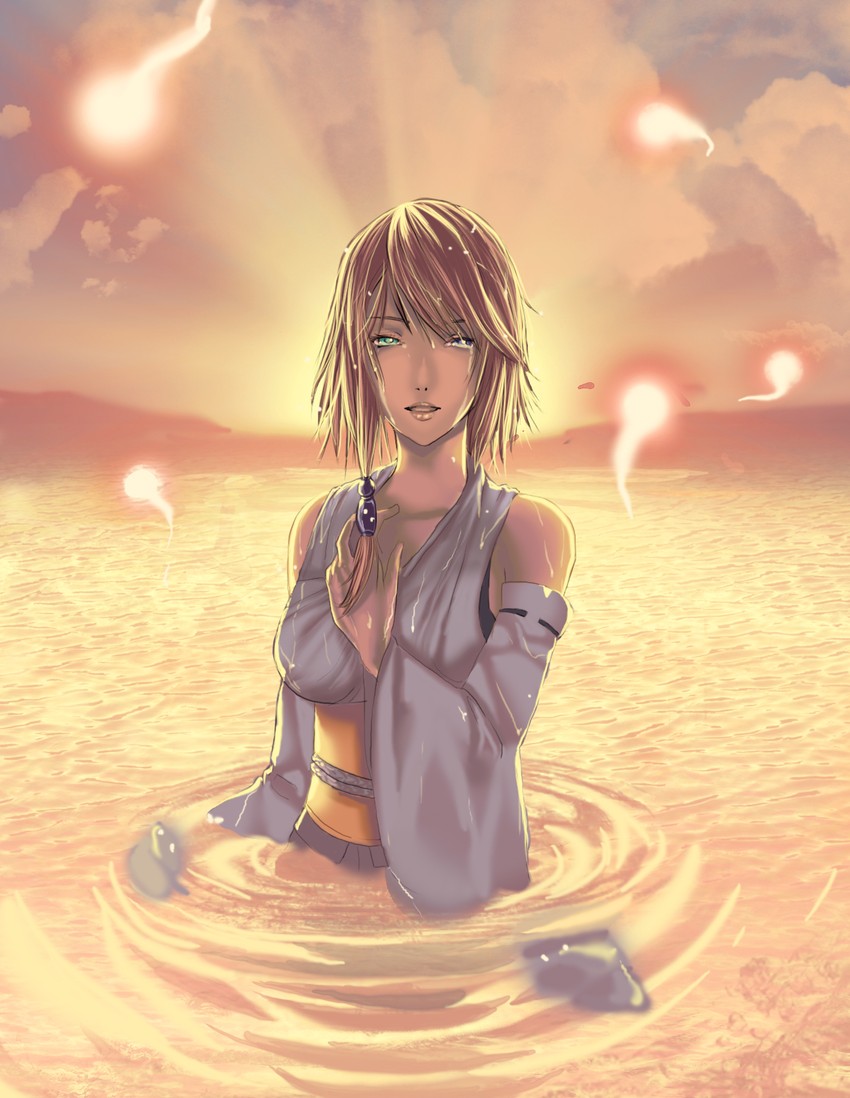 yuna (final fantasy and 1 more) drawn by teddypocky
