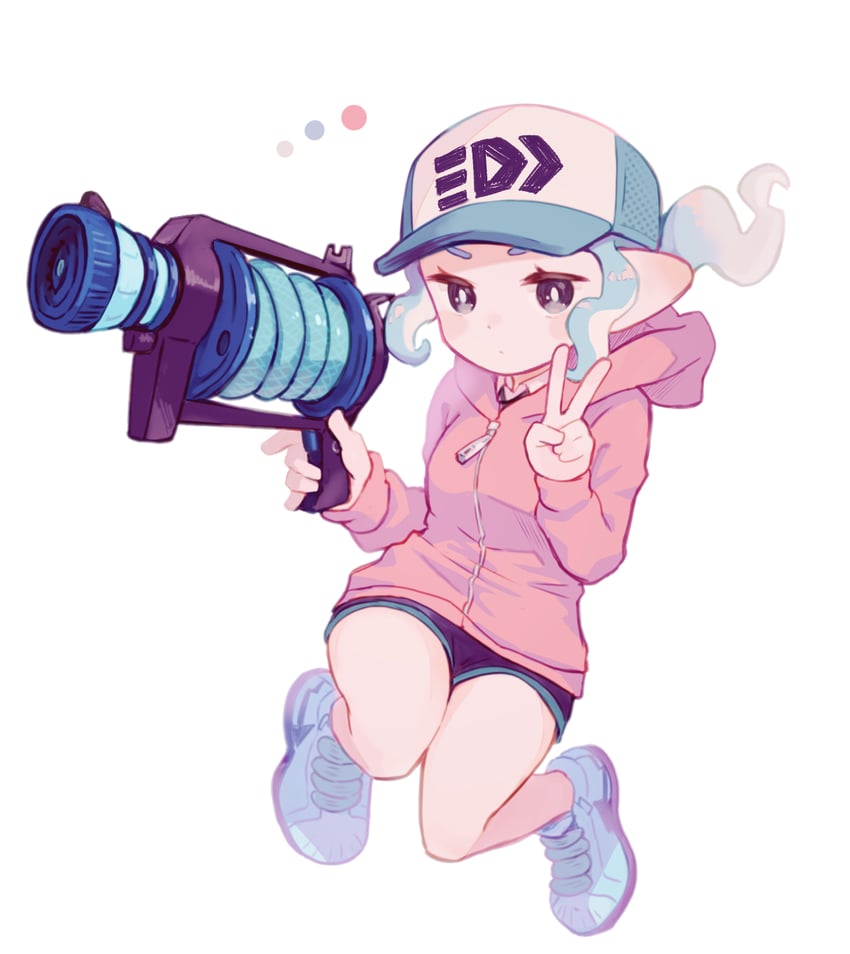 octoling player character and octoling girl (splatoon) drawn by rechain