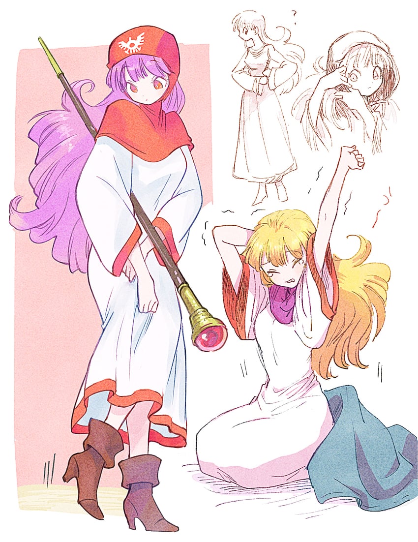 princess of moonbrook (dragon quest and 1 more) drawn by yuza