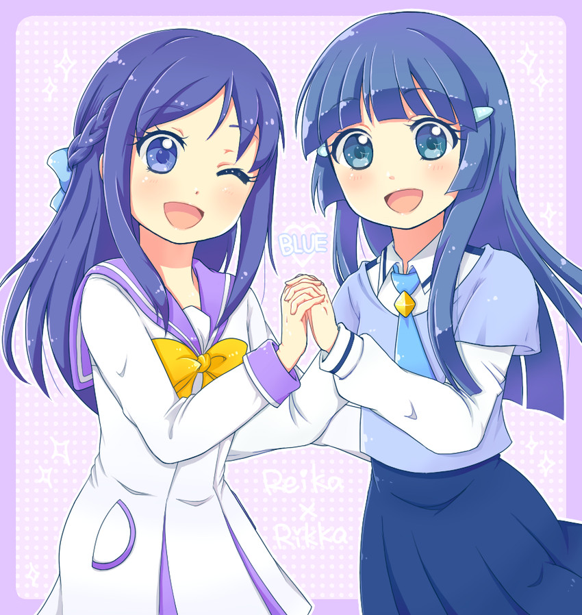 hishikawa rikka and aoki reika (precure and 2 more) drawn by ayuta