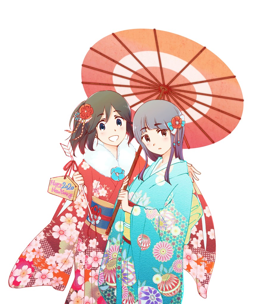 yoroizuka mizore and kasaki nozomi (hibike! euphonium and 1 more) drawn by 1kudamo1