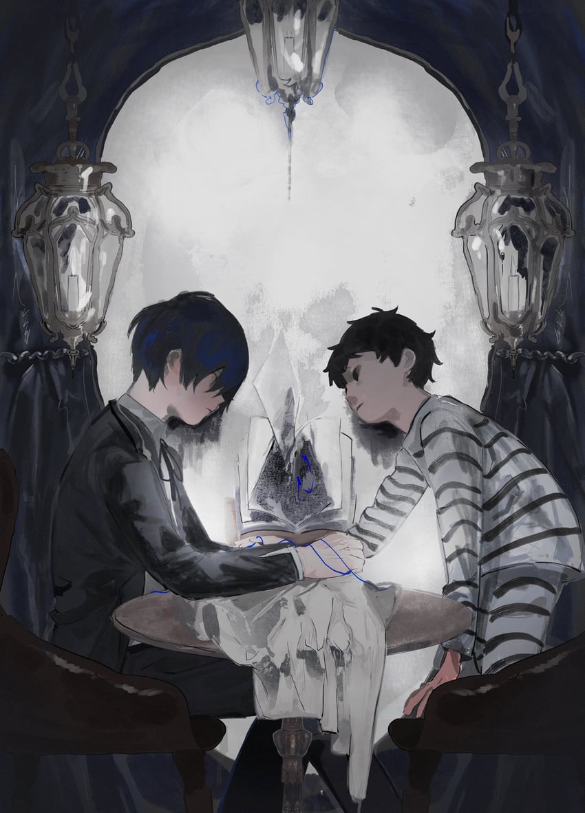 yuuki makoto and pharos (persona and 2 more) drawn by achai_dong