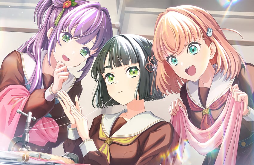 hinoshita kaho, otomune kozue, and momose ginko (love live! and 1 more)