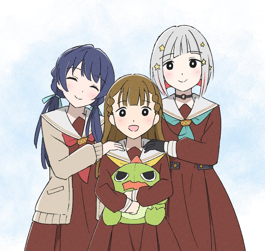 murano sayaka, yugiri tsuzuri, kachimachi kosuzu, and gonzales (love live! and 1 more) drawn by tottsan