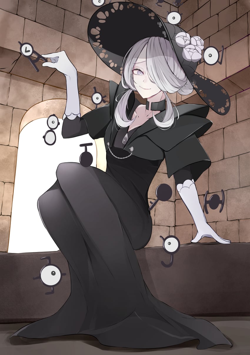 unown, cogita, unown a, unown e, unown n, and 8 more (pokemon and 1 more) drawn by tsukune2398