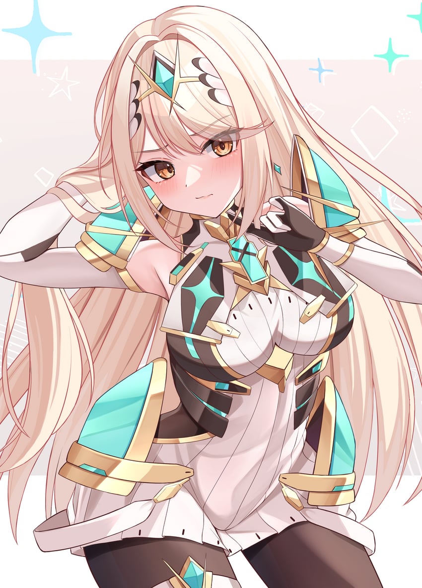 mythra (xenoblade chronicles and 1 more) drawn by kaede_(maple4rt)