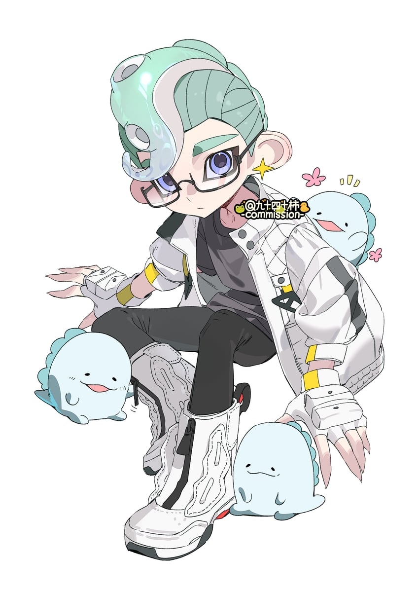 octoling player character and octoling boy (splatoon and 1 more) drawn by namazuoku