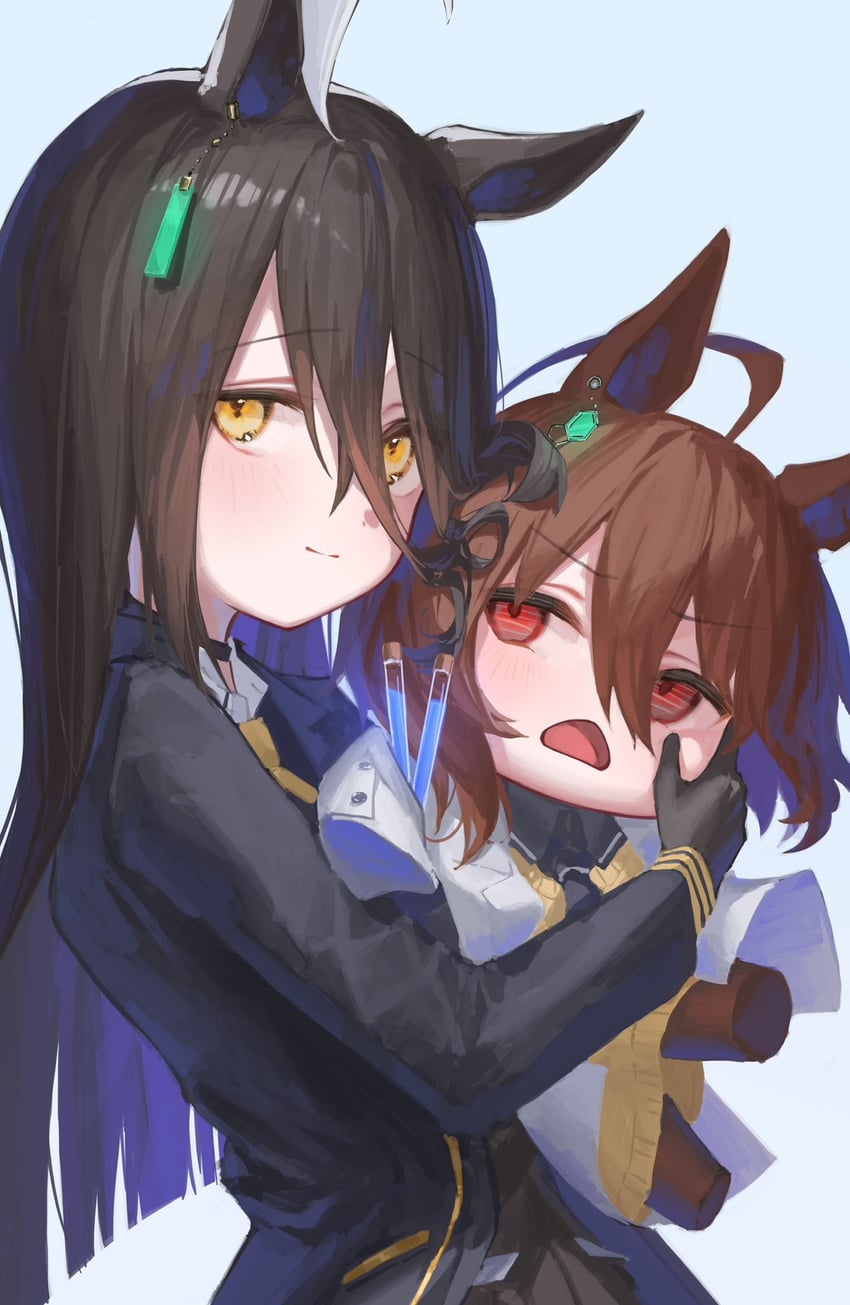 agnes tachyon and manhattan cafe (umamusume) drawn by pulmo_(artist)