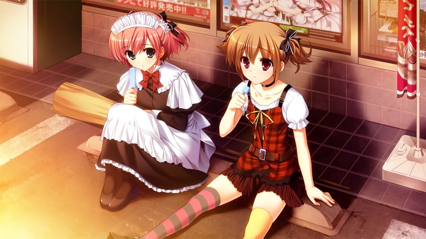 irisu makina and komine sachi (grisaia and 1 more) drawn by fumio_(ura_fmo)