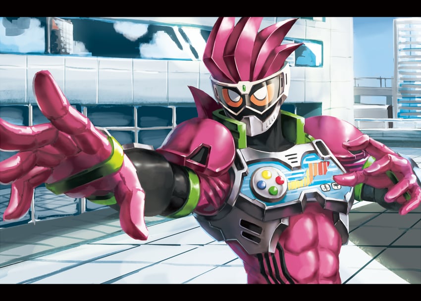 kamen rider ex-aid and mighty action x level 2 (kamen rider and 1 more) drawn by ranma_(kamenrideroz)