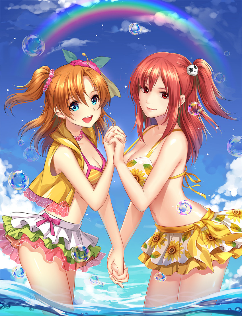 kosaka honoka and honoka (love live! and 2 more) drawn by althea_(sakiya0000)