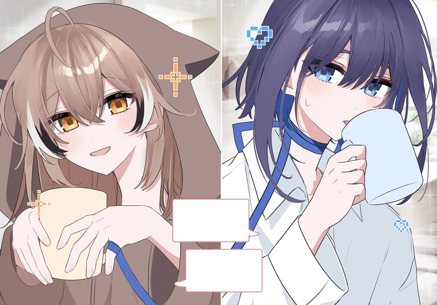 ouro kronii and nanashi mumei (hololive and 1 more) drawn by xx_tk9