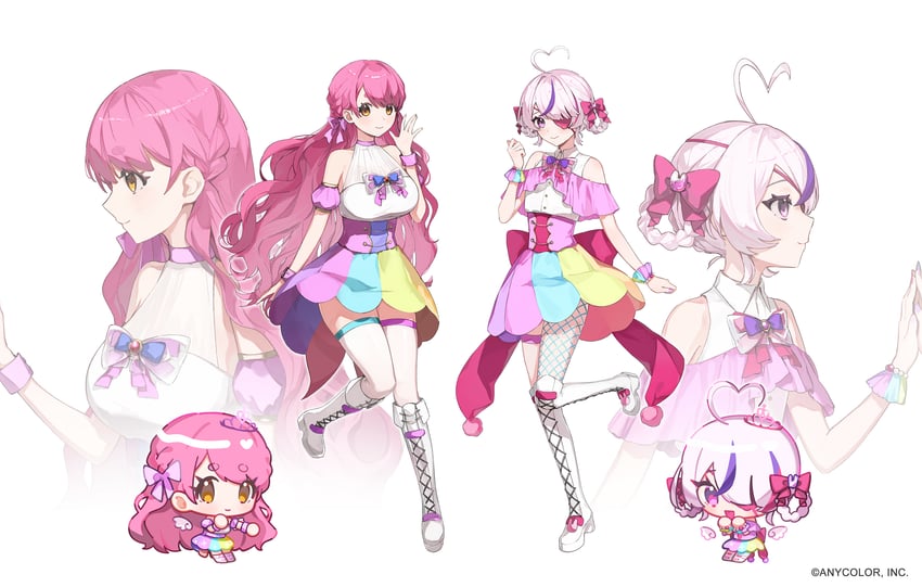 maria marionette and aizono manami (nijisanji and 1 more) drawn by moonie