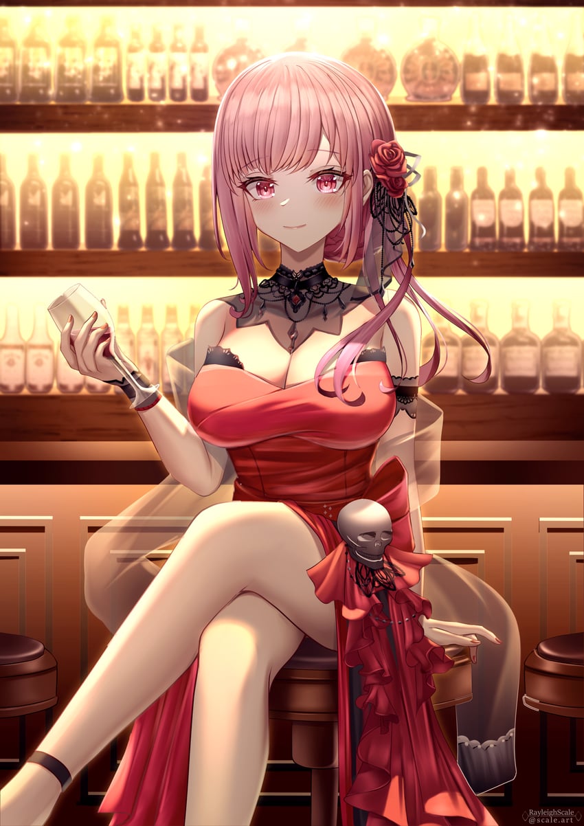 mori calliope (hololive and 1 more) drawn by rayleigh_scale