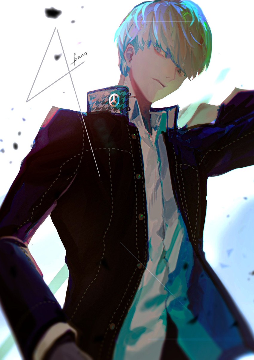 narukami yu (persona and 1 more) drawn by btmr_game
