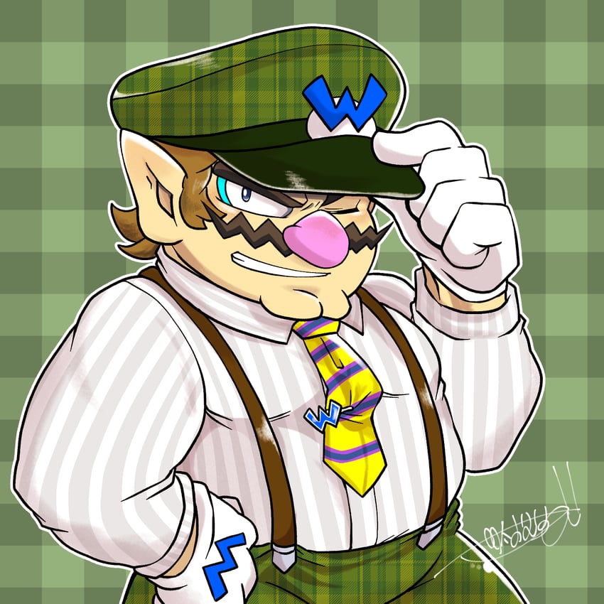 wario and waluigi (mario and 2 more) drawn by omu_(sinsindan)