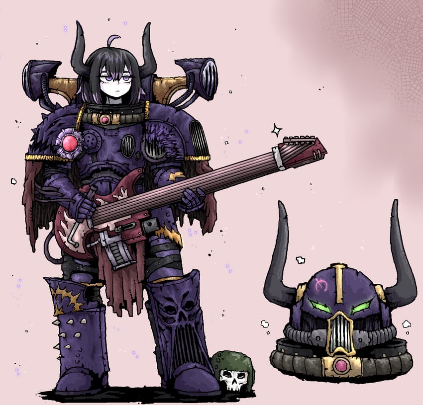 adeptus astartes and chaos space marine (warhammer 40k) drawn by octosoup
