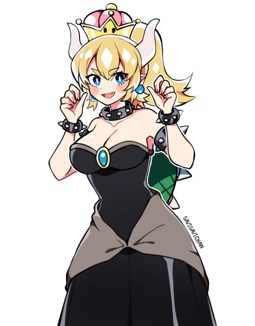 bowsette (mario and 1 more) drawn by savi_(byakushimc)