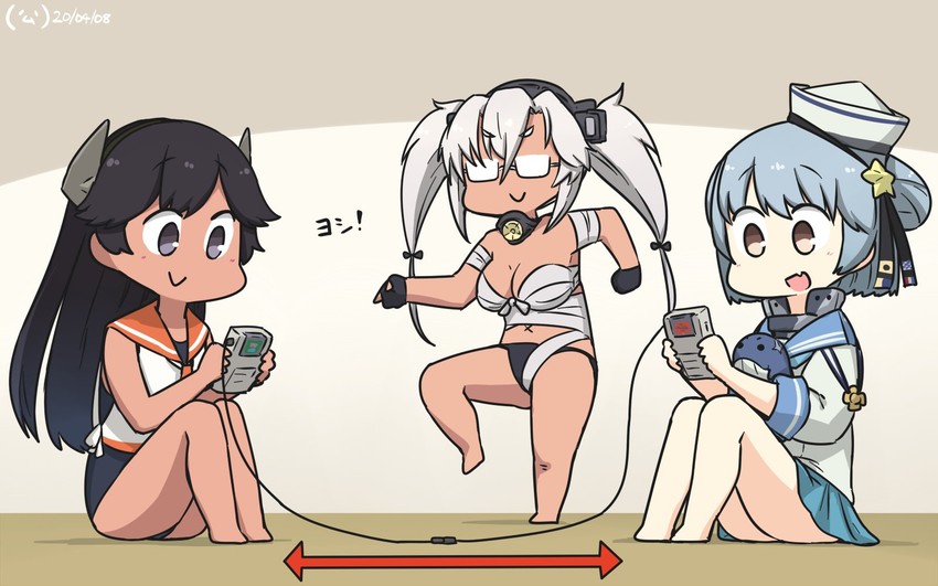 musashi, musashi kai ni, samuel b. roberts, and i-400 (kantai collection and 1 more) drawn by hamu_koutarou
