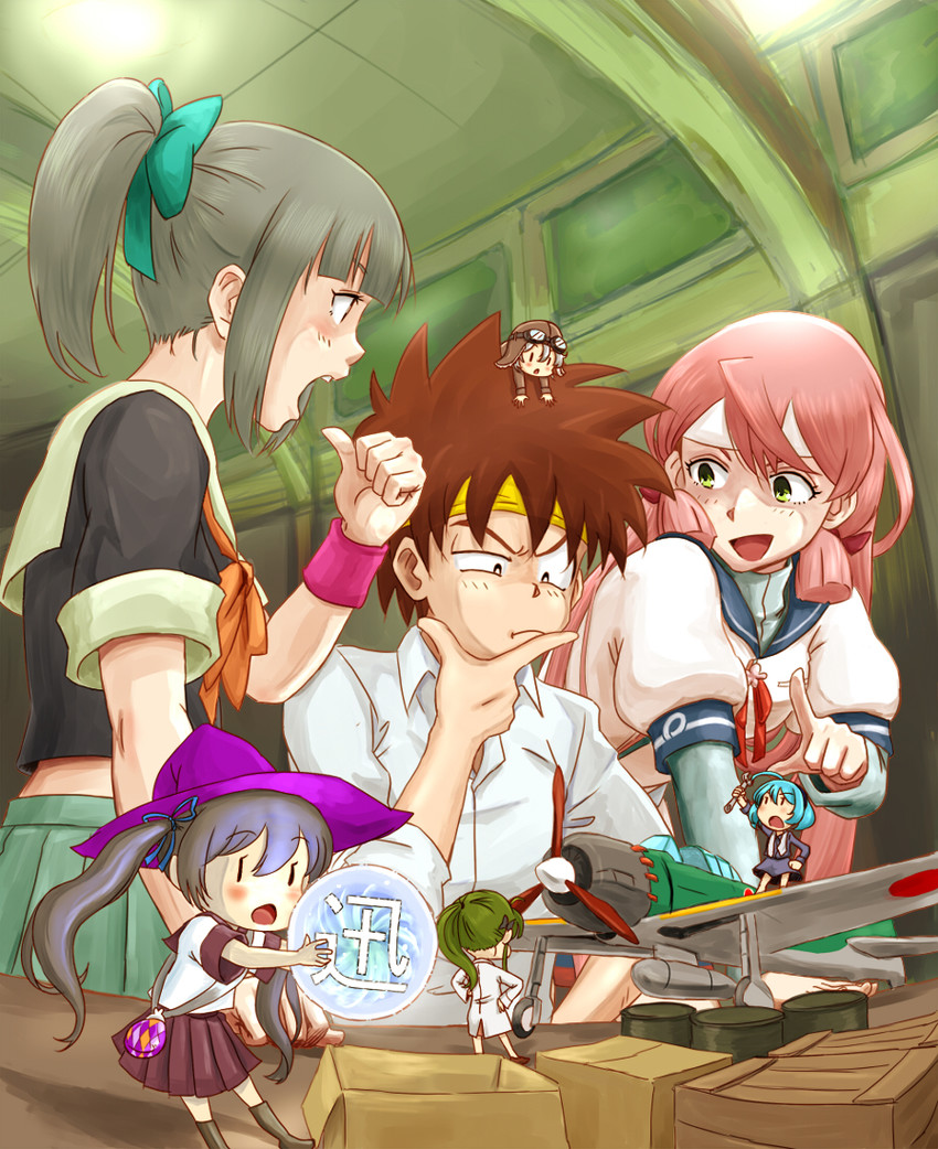admiral, akashi, yuubari, fairy, and yokoshima tadao (kantai collection and 1 more) drawn by anbj