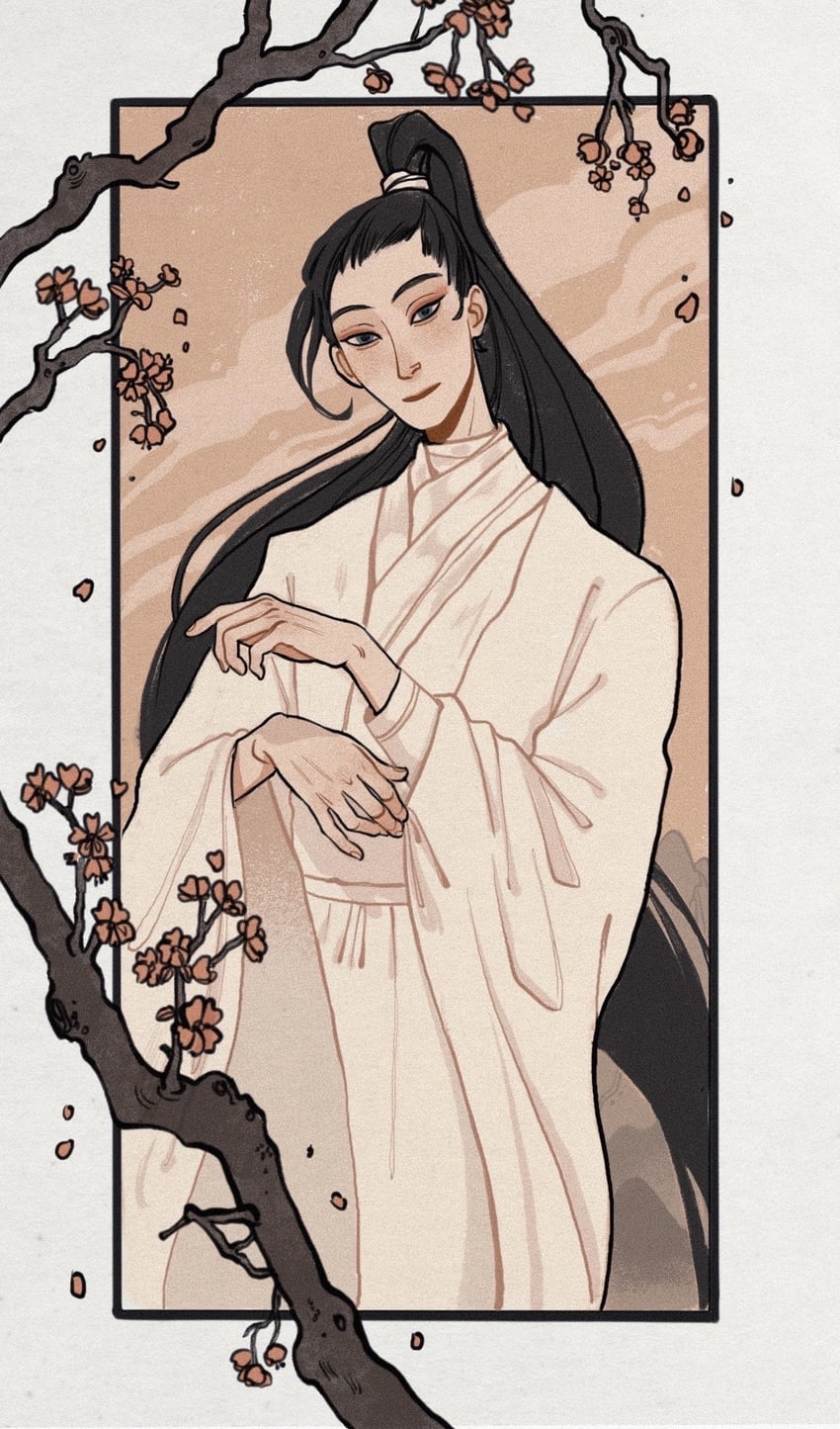 chu wanning (erha he ta de bai mao shizun) drawn by yaroslava_murashko
