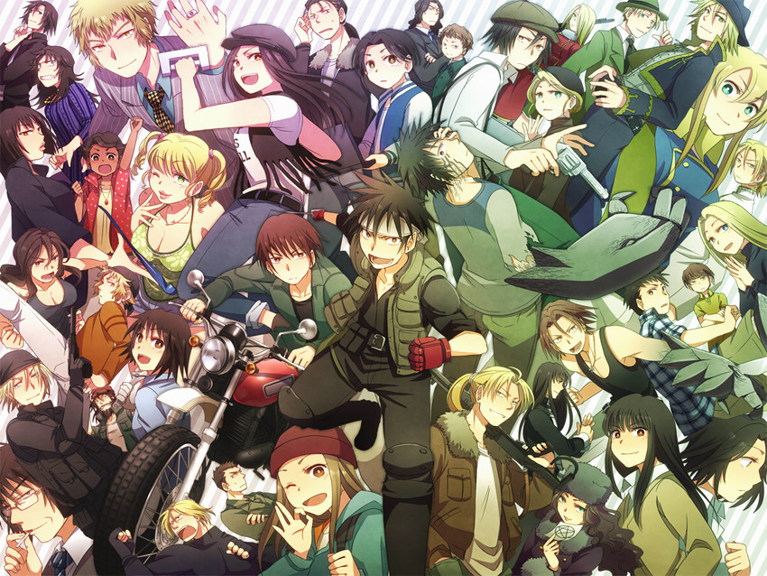 ominae yuu, somei yoshino, oboro, jean jacquemonde, kuruma kei, and 34 more (spriggan and 5 more) drawn by em_crazy