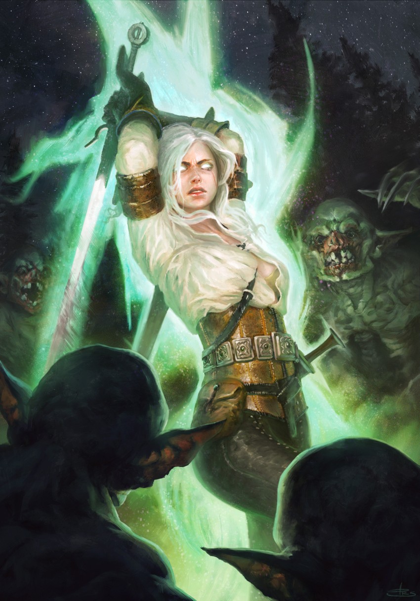 ciri (the witcher and 1 more) drawn by orsvend