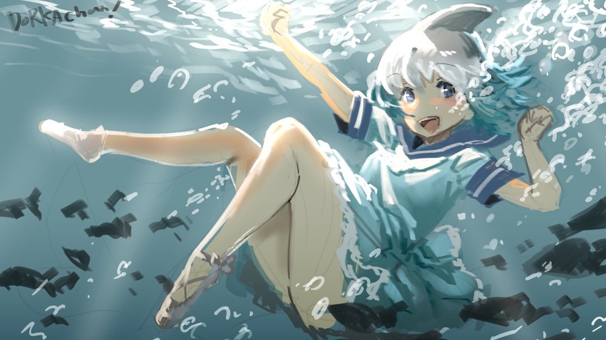 common bottlenose dolphin (kemono friends and 1 more) drawn by kamidana_(carpe_diem)