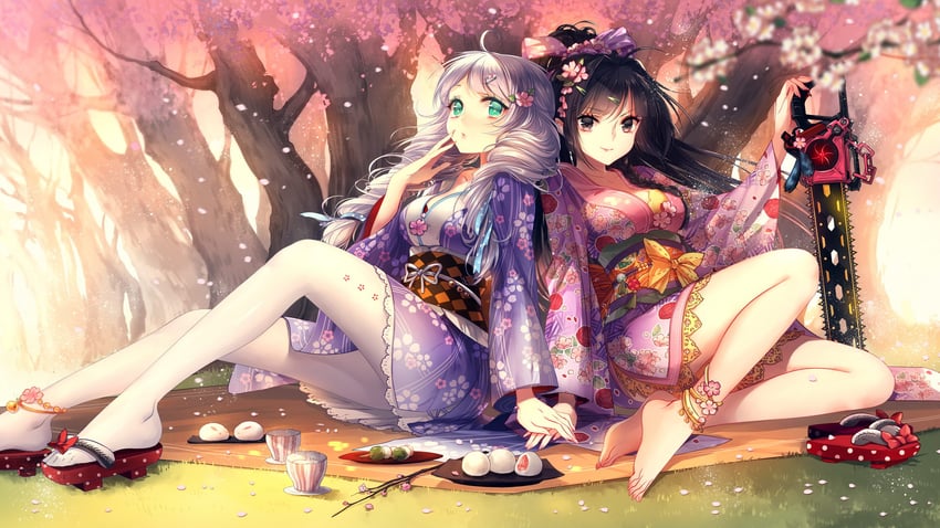 kiana kaslana and raiden mei (honkai and 1 more) drawn by kieta
