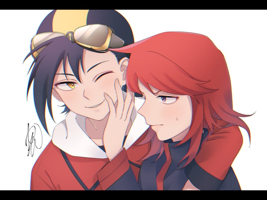 ethan and silver (pokemon and 1 more) drawn by hana_e_(ka_e0128)