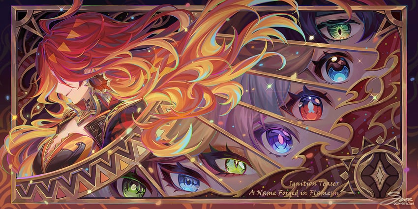 citlali, mavuika, mualani, kinich, xilonen, and 3 more (genshin impact) drawn by kanmai_x_sou