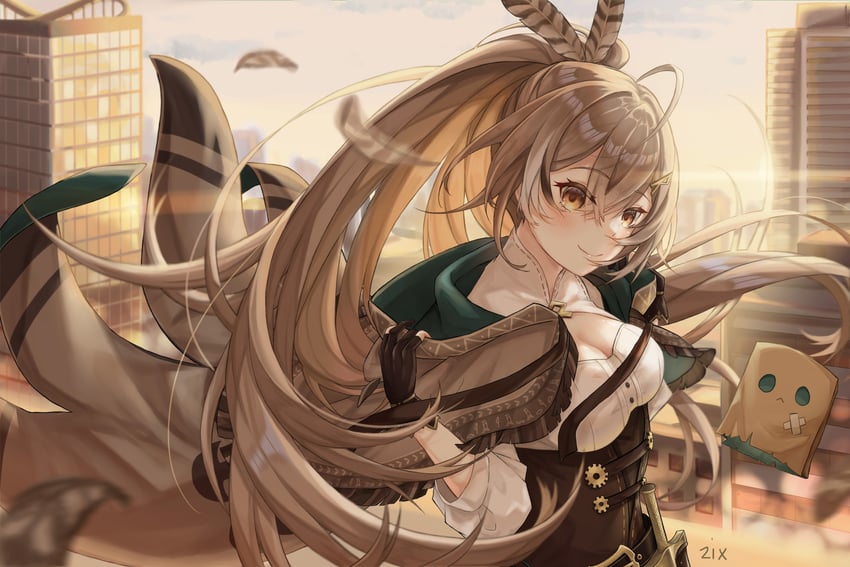 nanashi mumei and friend (hololive and 1 more) drawn by zixsiga