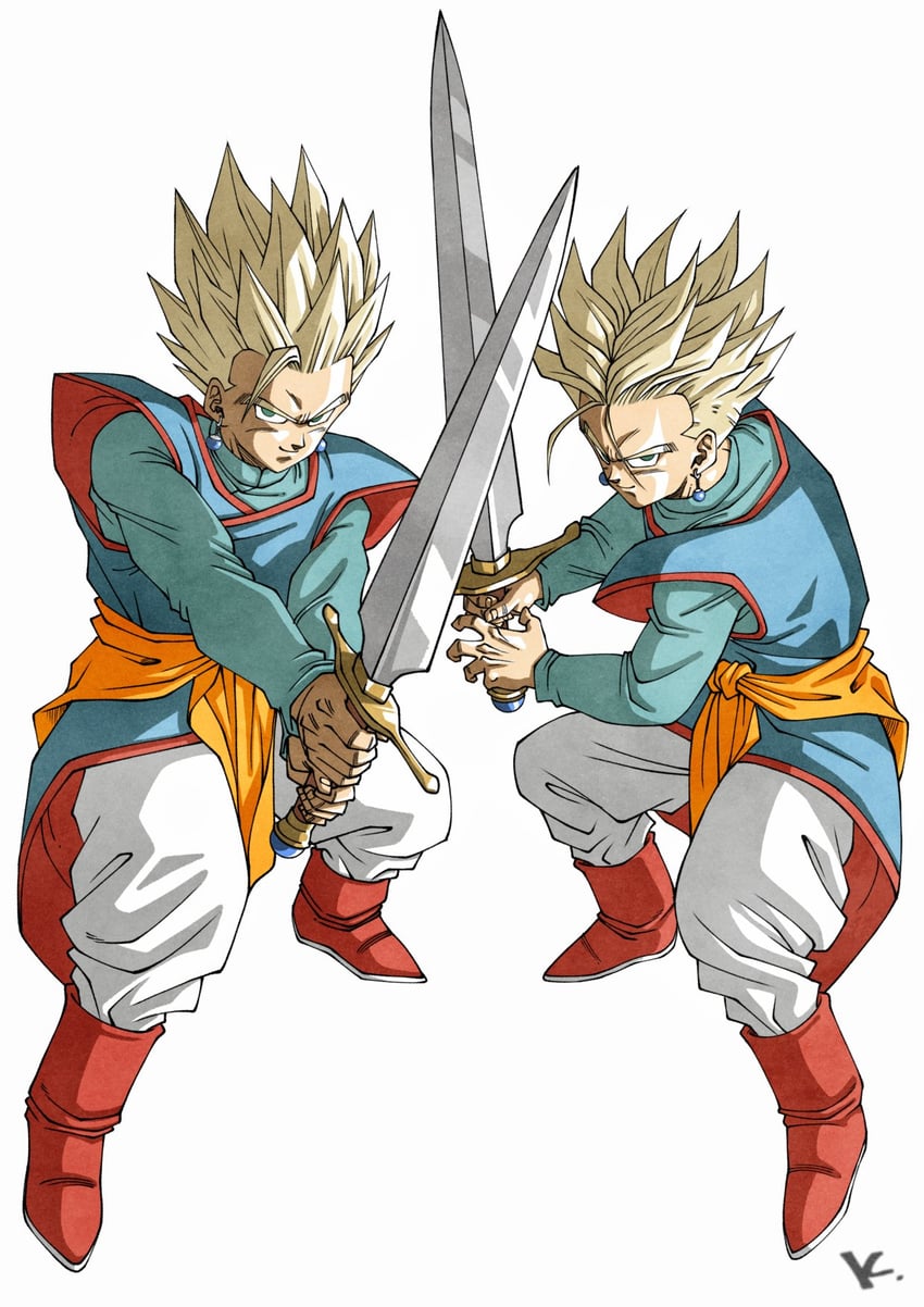 son gohan and trunks (dragon ball and 2 more) drawn by kakeru_(dbskakeru)